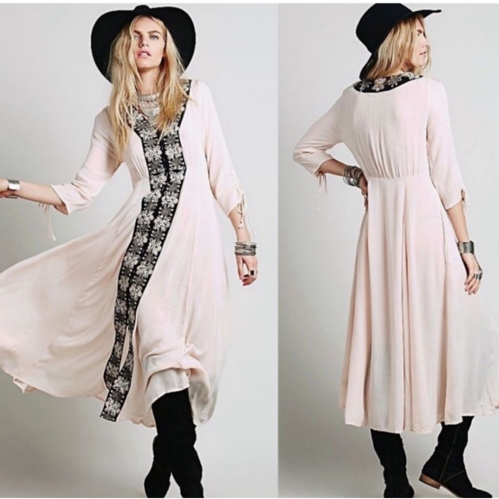 Nwot Free People journey to the Horizon Dress, Size 2, Pink
